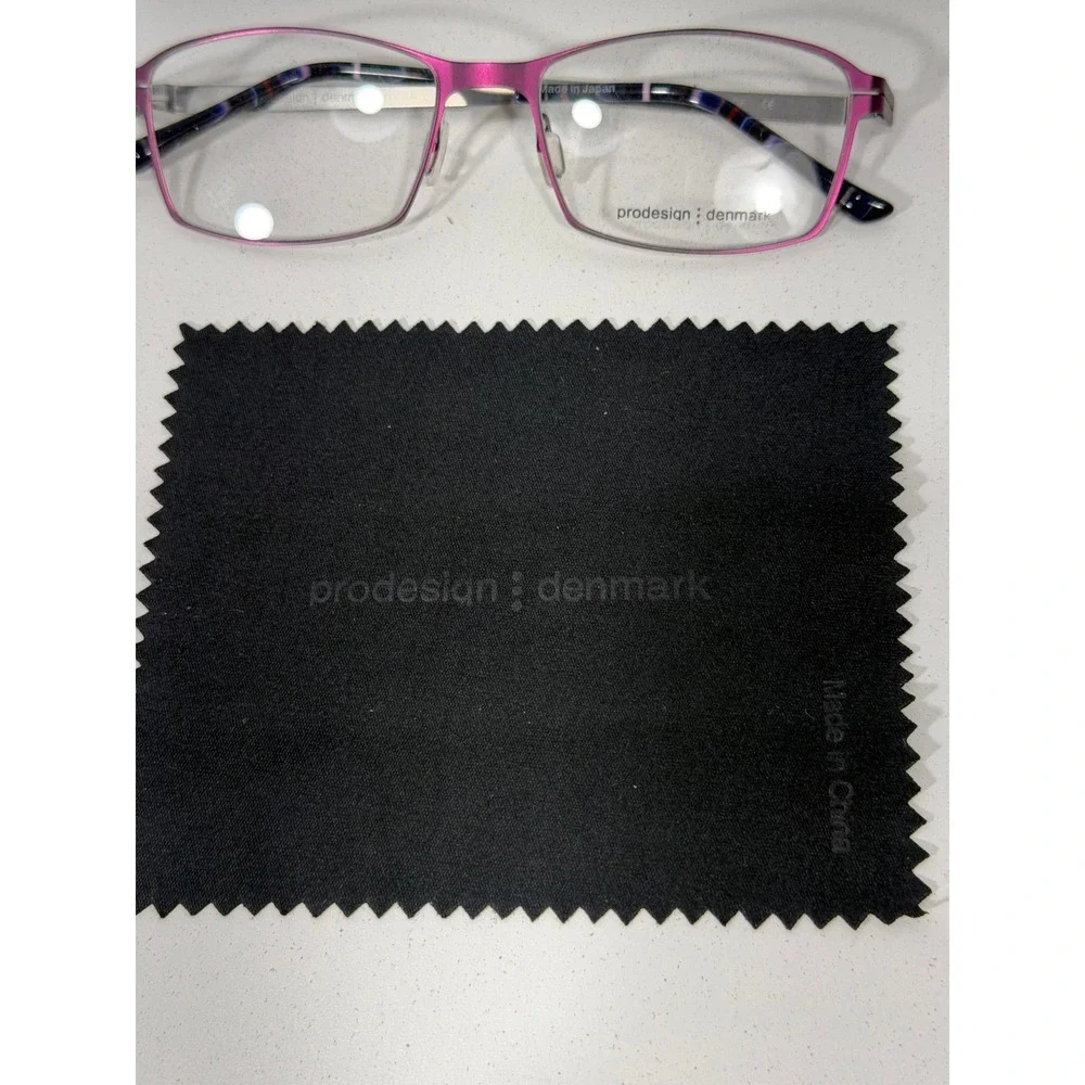 Prodesign‎ Denmark 6128 lilac Silver Rectangular Eyeglass light Frames Japan